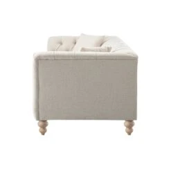 Ashby Chesterfield Large 3-Seater Sofa, Oatmeal Chenille 26 Ashby Chesterfield Large 3-Seater Sofa, Oatmeal Chenille -Daals Store SCSF 055 OAT CHEN 3ST WB5