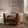 Ashby Chesterfield Armchair, Tan Faux Leather 21 Ashby Chesterfield Armchair, Tan Faux Leather -Daals Store SCSF 055 TAN FXLT 1ST main