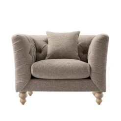 Ashby Chesterfield Armchair, Taupe Chenille -Daals Store SCSF 055 TAUPE CHEN 1ST WB1