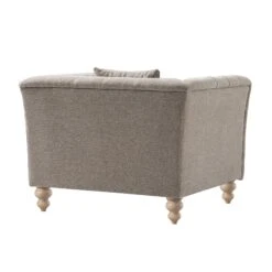 Ashby Chesterfield Armchair, Taupe Chenille -Daals Store SCSF 055 TAUPE CHEN 1ST WB7