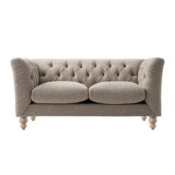 Ashby Chesterfield 2-Seater Sofa, Taupe Chenille 26 Ashby Chesterfield 2-Seater Sofa, Taupe Chenille -Daals Store SCSF 055 TAUPE CHEN 2ST WB3