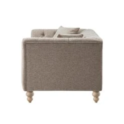 Ashby Chesterfield 2-Seater Sofa, Taupe Chenille 29 Ashby Chesterfield 2-Seater Sofa, Taupe Chenille -Daals Store SCSF 055 TAUPE CHEN 2ST WB6