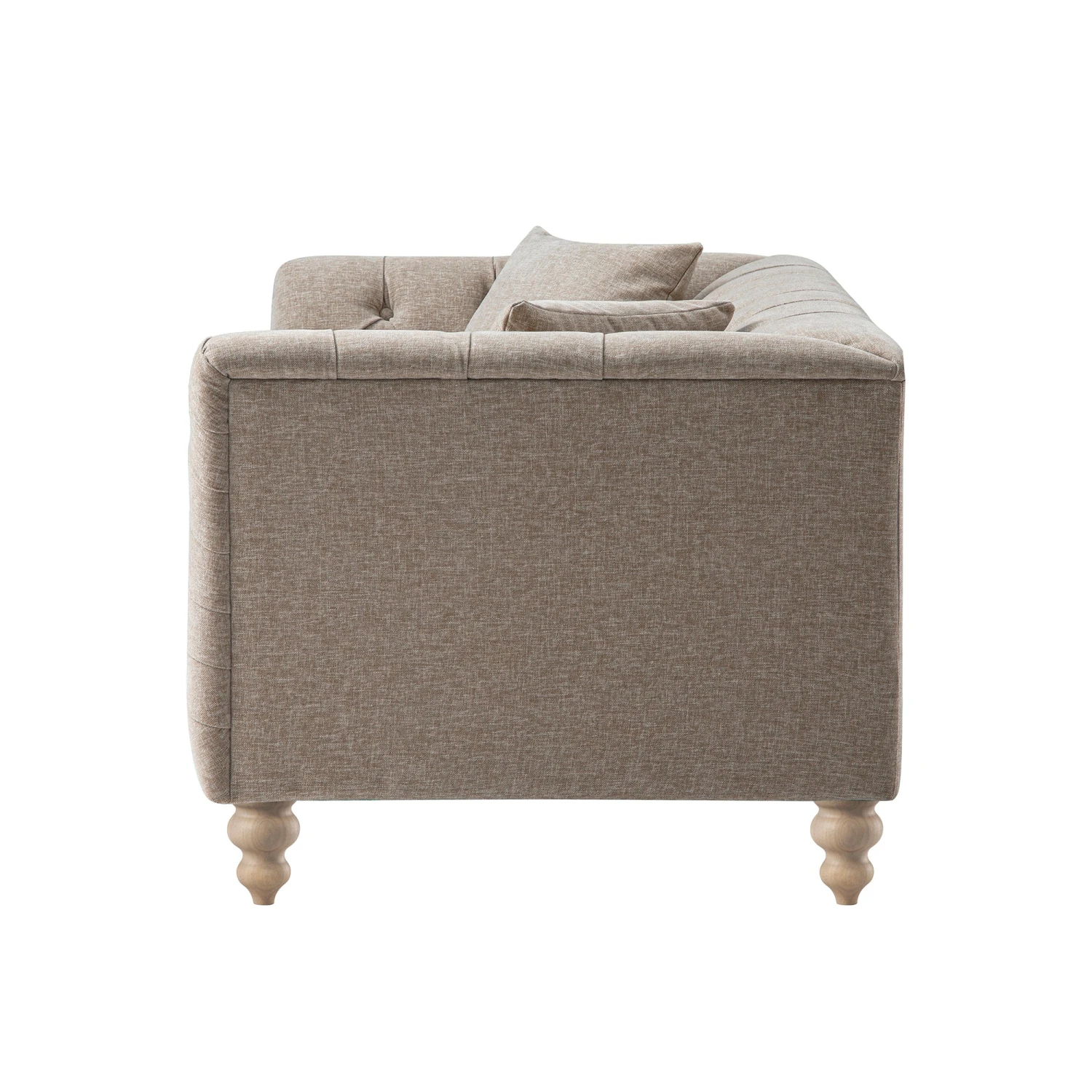 Ashby Chesterfield 2-Seater Sofa, Taupe Chenille 13 Ashby Chesterfield 2-Seater Sofa, Taupe Chenille - Image 13