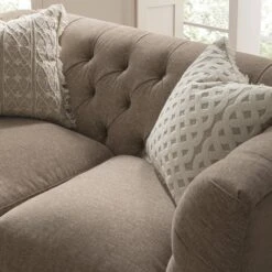 Ashby Chesterfield 2-Seater Sofa, Taupe Chenille 20 Ashby Chesterfield 2-Seater Sofa, Taupe Chenille -Daals Store SCSF 055 TAUPE CHEN 2ST scene3