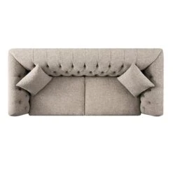 Ashby Chesterfield Large 3-Seater Sofa, Taupe Chenille -Daals Store SCSF 055 TAUPE CHEN 3ST WB5