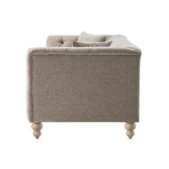 Ashby Chesterfield Large 3-Seater Sofa, Taupe Chenille -Daals Store SCSF 055 TAUPE CHEN 3ST WB6
