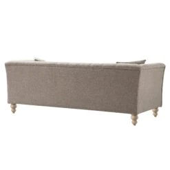 Ashby Chesterfield Large 3-Seater Sofa, Taupe Chenille -Daals Store SCSF 055 TAUPE CHEN 3ST WB7