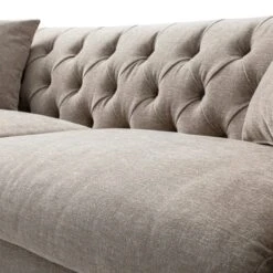 Ashby Chesterfield Large 3-Seater Sofa, Taupe Chenille -Daals Store SCSF 055 TAUPE CHEN 3ST detail1