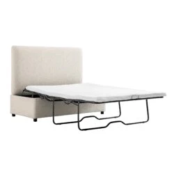 Magda Fold-Out Small Double Bed In An Ottoman, Beige Boucle 26 Magda Fold-Out Small Double Bed In An Ottoman, Beige Boucle -Daals Store SCSF 384 BEIGE BOU D WB3