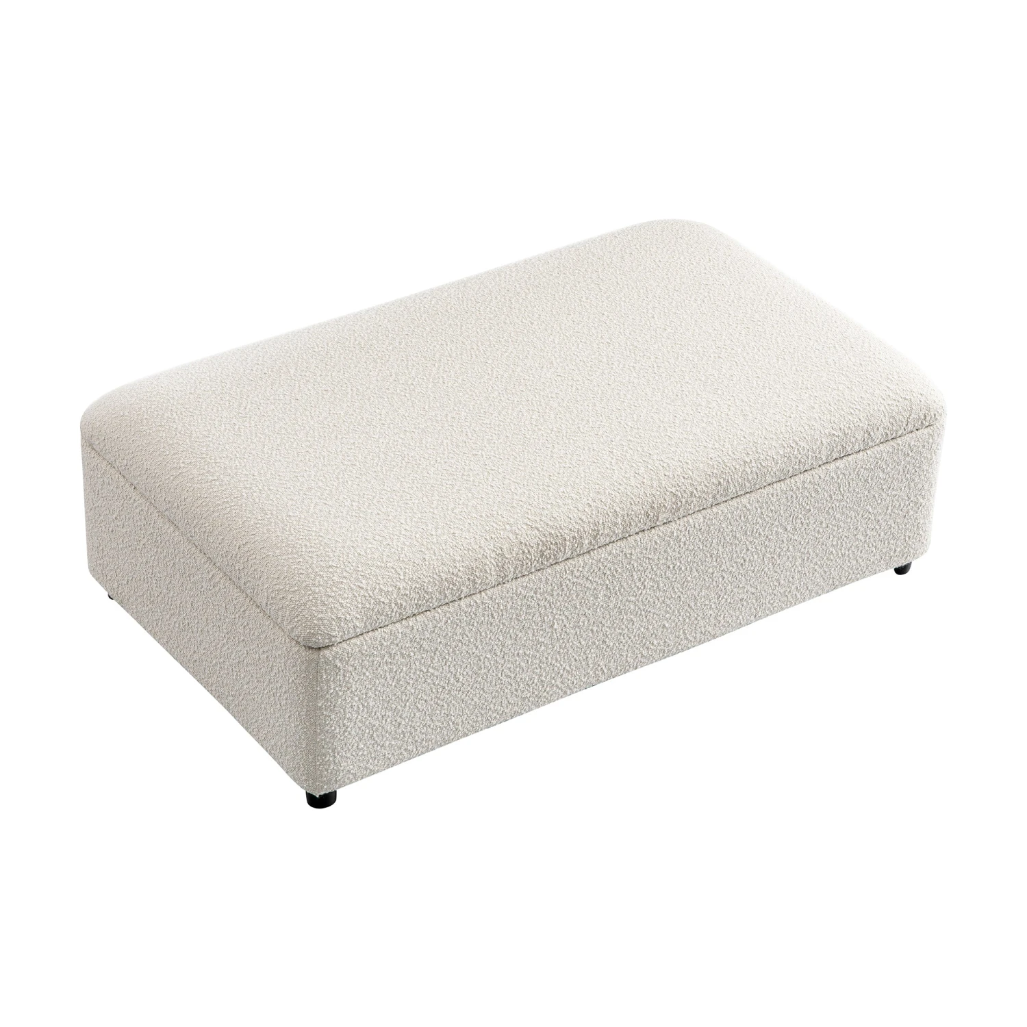 Magda Fold-Out Small Double Bed In An Ottoman, Beige Boucle 12 Magda Fold-Out Small Double Bed In An Ottoman, Beige Boucle - Image 12
