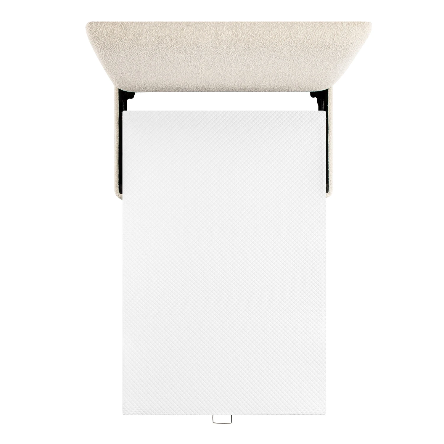 Magda Fold-Out Small Double Bed In An Ottoman, Beige Boucle 13 Magda Fold-Out Small Double Bed In An Ottoman, Beige Boucle - Image 13