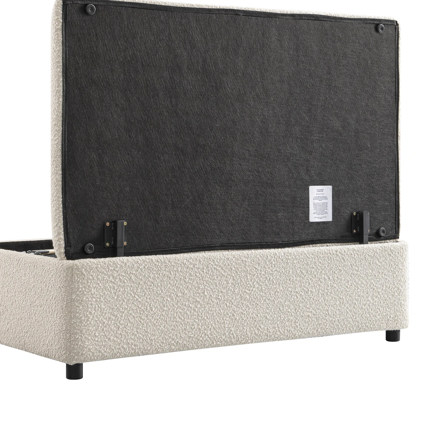 Magda Fold-Out Small Double Bed In An Ottoman, Beige Boucle 16 Magda Fold-Out Small Double Bed In An Ottoman, Beige Boucle - Image 16