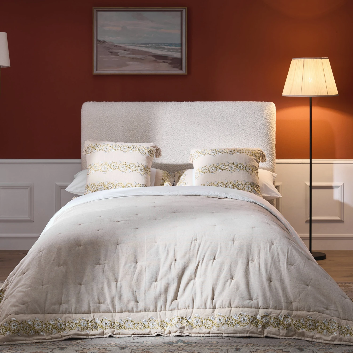 Magda Fold-Out Small Double Bed In An Ottoman, Beige Boucle 4 Magda Fold-Out Small Double Bed In An Ottoman, Beige Boucle - Image 4