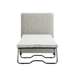 Magda Fold-Out Single Bed In An Ottoman, Mist Grey Boucle 22 Magda Fold-Out Single Bed In An Ottoman, Mist Grey Boucle -Daals Store SCSF 384 GREY BOU S WB1