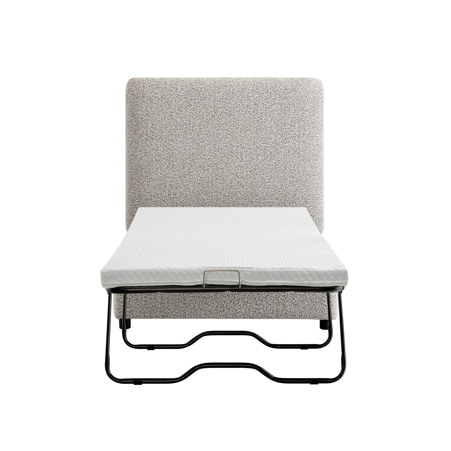 Magda Fold-Out Single Bed In An Ottoman, Mist Grey Boucle 7 Magda Fold-Out Single Bed In An Ottoman, Mist Grey Boucle - Image 7