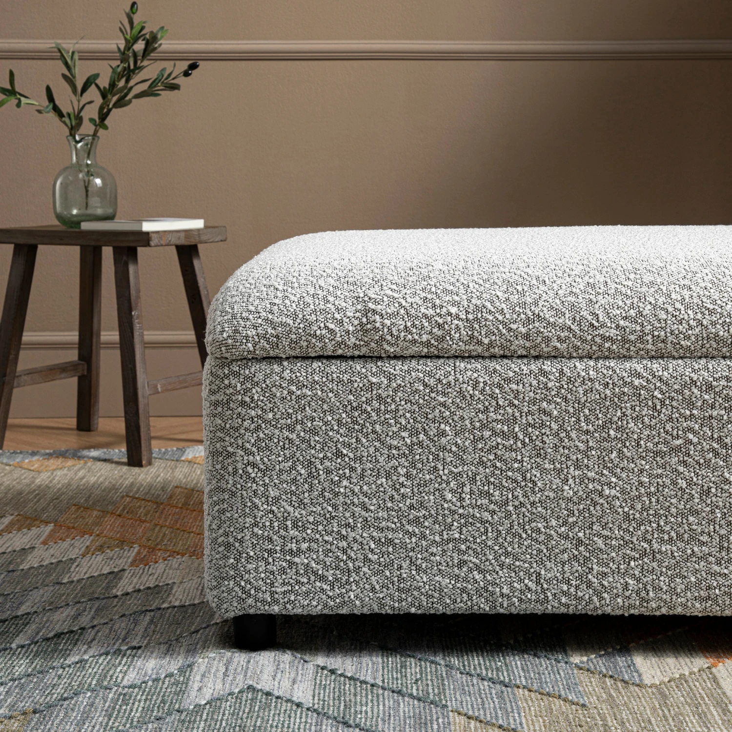 Magda Fold-Out Single Bed In An Ottoman, Mist Grey Boucle 6 Magda Fold-Out Single Bed In An Ottoman, Mist Grey Boucle - Image 6