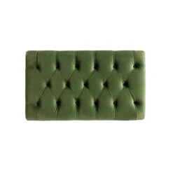 Portland Small Double Buttoned Fold-Out Bed In Ottoman, Moss Green Velvet -Daals Store SCSF 388 FERN VEL D WB5