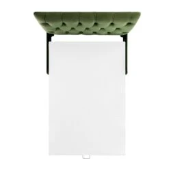 Portland Small Double Buttoned Fold-Out Bed In Ottoman, Moss Green Velvet -Daals Store SCSF 388 FERN VEL D WB6