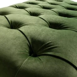 Portland Small Double Buttoned Fold-Out Bed In Ottoman, Moss Green Velvet -Daals Store SCSF 388 FERN VEL D detail1