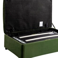 Portland Small Double Buttoned Fold-Out Bed In Ottoman, Moss Green Velvet -Daals Store SCSF 388 FERN VEL D detail3