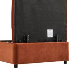 Portland Single Buttoned Fold-Out Bed In Ottoman, Rust Velvet -Daals Store SCSF 388 RUST VEL S detail3