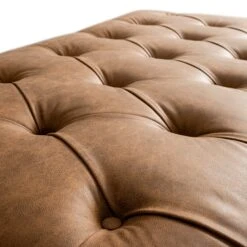 Portland Small Double Buttoned Fold-Out Bed In Ottoman, Tan Faux Suede 20 Portland Small Double Buttoned Fold-Out Bed In Ottoman, Tan Faux Suede -Daals Store SCSF 388 TAN FXLT D detail1