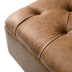 Portland Small Double Buttoned Fold-Out Bed In Ottoman, Tan Faux Suede 21 Portland Small Double Buttoned Fold-Out Bed In Ottoman, Tan Faux Suede -Daals Store SCSF 388 TAN FXLT D detail2