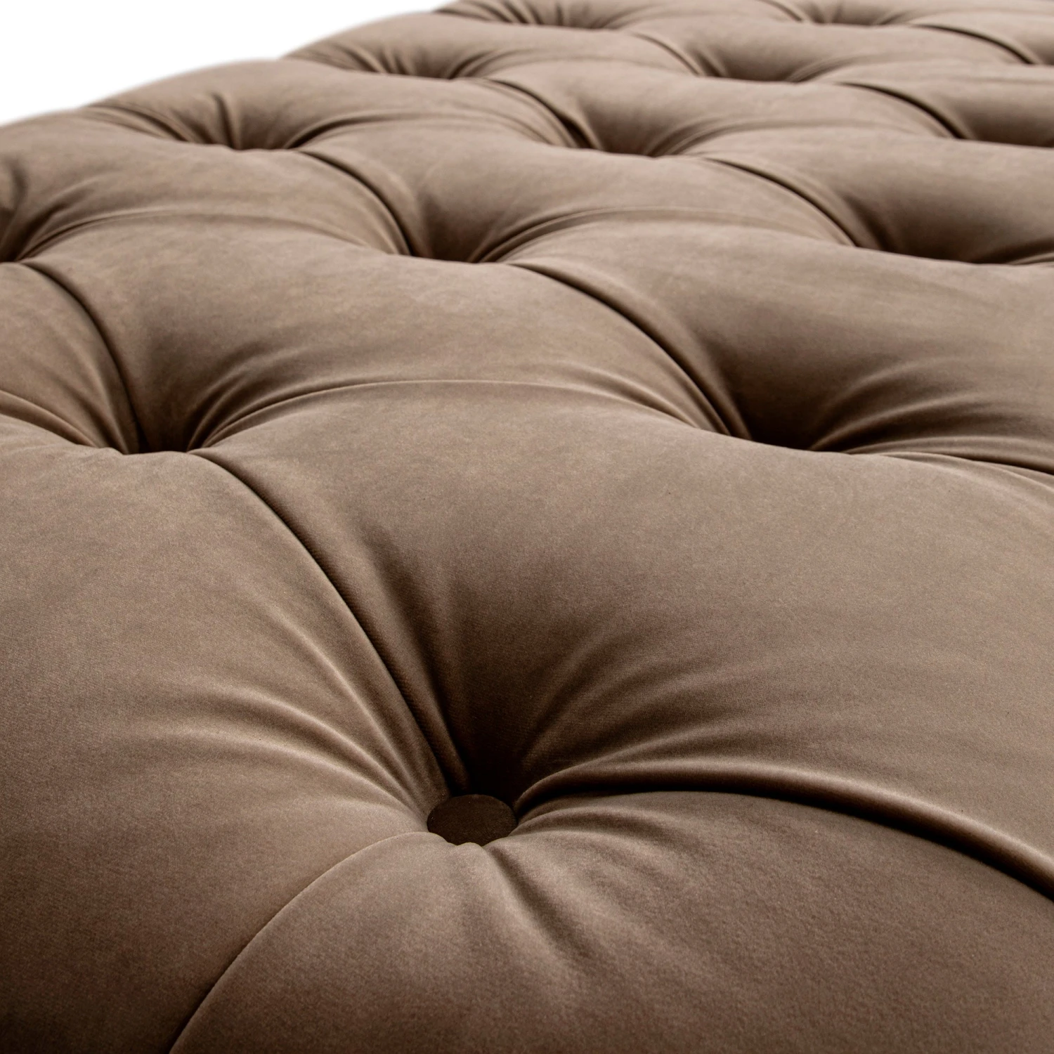 Portland Small Double Buttoned Fold-Out Bed In Ottoman, Mink Velvet 17 Portland Small Double Buttoned Fold-Out Bed In Ottoman, Mink Velvet - Image 17