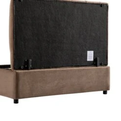 Portland Small Double Buttoned Fold-Out Bed In Ottoman, Mink Velvet 39 Portland Small Double Buttoned Fold-Out Bed In Ottoman, Mink Velvet -Daals Store SCSF 388 TAUPE VEL D detail4