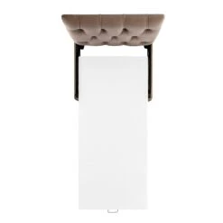 Portland Single Buttoned Fold-Out Bed In Ottoman, Mink Velvet 17 Portland Single Buttoned Fold-Out Bed In Ottoman, Mink Velvet -Daals Store SCSF 388 TAUPE VEL S WB6