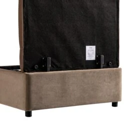 Portland Single Buttoned Fold-Out Bed In Ottoman, Mink Velvet 21 Portland Single Buttoned Fold-Out Bed In Ottoman, Mink Velvet -Daals Store SCSF 388 TAUPE VEL S detail3