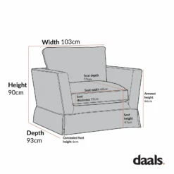 Fitz Skirted Armchair, Apricot Linen Blend 23 Fitz Skirted Armchair, Apricot Linen Blend -Daals Store SCSF 446 1ST CHART 2
