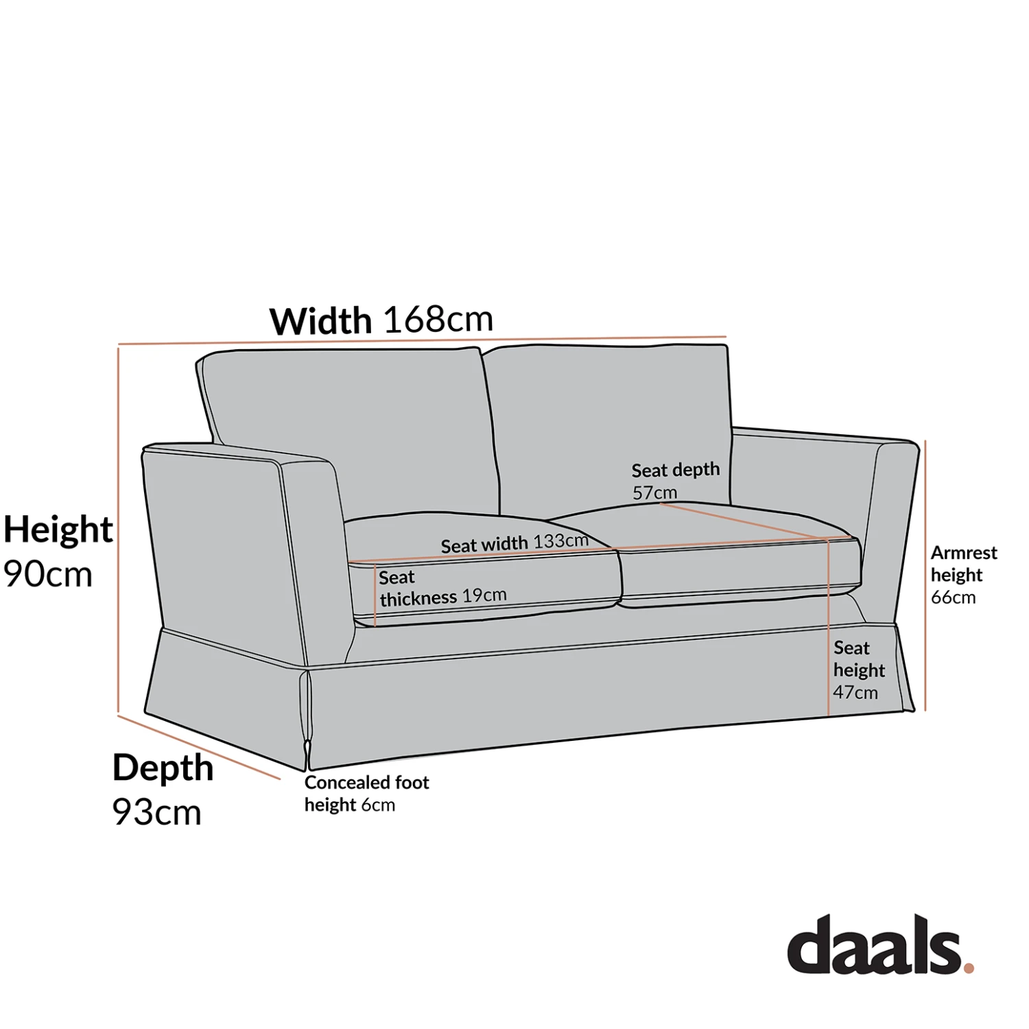 Fitz Skirted 2-Seater Sofa, Sage Striped Linen Blend 8 Fitz Skirted 2-Seater Sofa, Sage Striped Linen Blend - Image 8