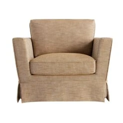 Fitz Skirted Armchair, Apricot Linen Blend 21 Fitz Skirted Armchair, Apricot Linen Blend -Daals Store SCSF 446 GIN LIN 1ST WB1