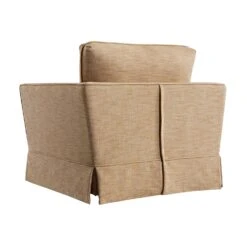 Fitz Skirted Armchair, Apricot Linen Blend 26 Fitz Skirted Armchair, Apricot Linen Blend -Daals Store SCSF 446 GIN LIN 1ST WB5