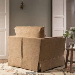 Fitz Skirted Armchair, Apricot Linen Blend 17 Fitz Skirted Armchair, Apricot Linen Blend -Daals Store SCSF 446 GIN LIN 1ST scene2