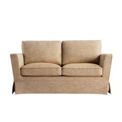 Fitz Skirted 2-Seater Sofa, Apricot Linen Blend 24 Fitz Skirted 2-Seater Sofa, Apricot Linen Blend -Daals Store SCSF 446 GIN LIN 2ST WB1