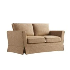 Fitz Skirted 2-Seater Sofa, Apricot Linen Blend 25 Fitz Skirted 2-Seater Sofa, Apricot Linen Blend -Daals Store SCSF 446 GIN LIN 2ST WB2