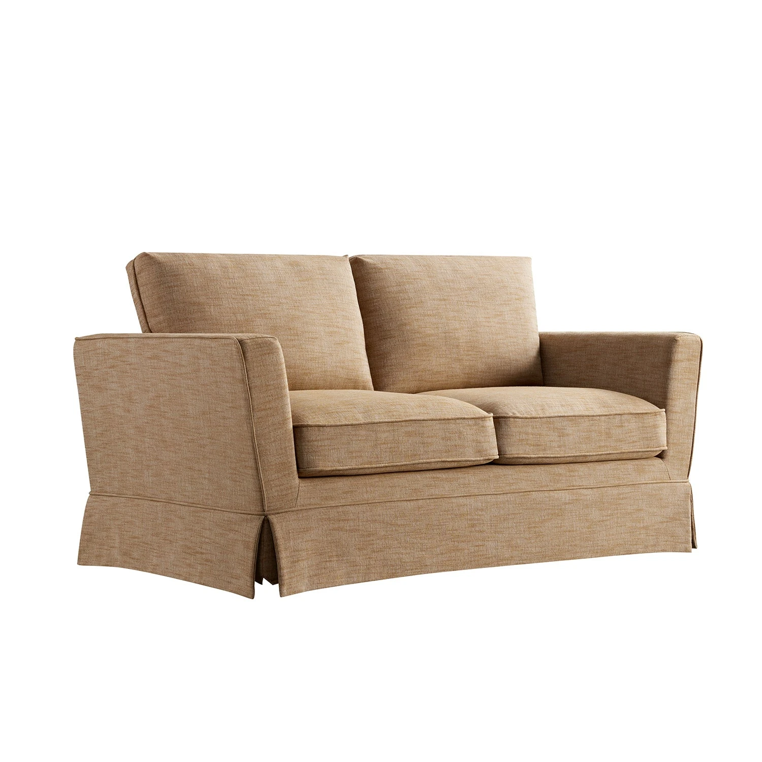 Fitz Skirted 2-Seater Sofa, Apricot Linen Blend 9 Fitz Skirted 2-Seater Sofa, Apricot Linen Blend - Image 9