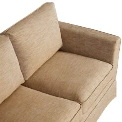 Fitz Skirted 2-Seater Sofa, Apricot Linen Blend 31 Fitz Skirted 2-Seater Sofa, Apricot Linen Blend -Daals Store SCSF 446 GIN LIN 2ST detail1