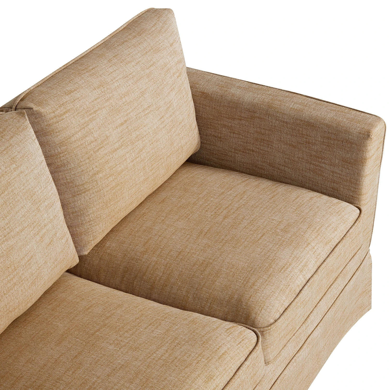 Fitz Skirted 2-Seater Sofa, Apricot Linen Blend 15 Fitz Skirted 2-Seater Sofa, Apricot Linen Blend - Image 15