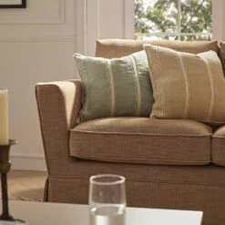 Fitz Skirted 2-Seater Sofa, Apricot Linen Blend 21 Fitz Skirted 2-Seater Sofa, Apricot Linen Blend -Daals Store SCSF 446 GIN LIN 2ST scene4