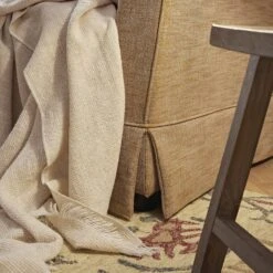 Fitz Skirted 2-Seater Sofa, Apricot Linen Blend 23 Fitz Skirted 2-Seater Sofa, Apricot Linen Blend -Daals Store SCSF 446 GIN LIN 2ST scene6