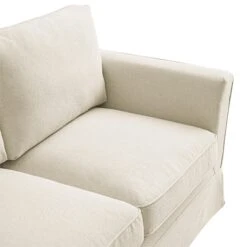 Fitz Skirted 2-Seater Sofa, Oatmeal Linen Blend -Daals Store SCSF 446 OAT LIN 2ST detail1