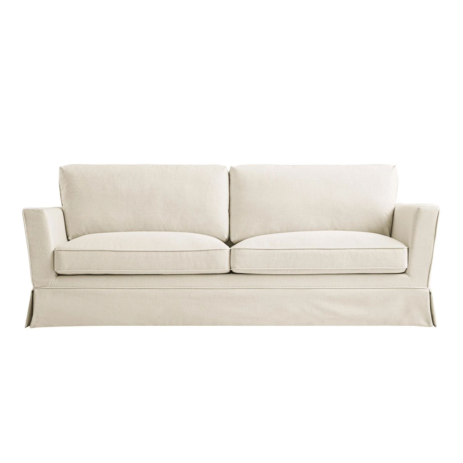 Fitz Skirted Large 3-Seater Sofa, Oatmeal Linen Blend 7 Fitz Skirted Large 3-Seater Sofa, Oatmeal Linen Blend - Image 7