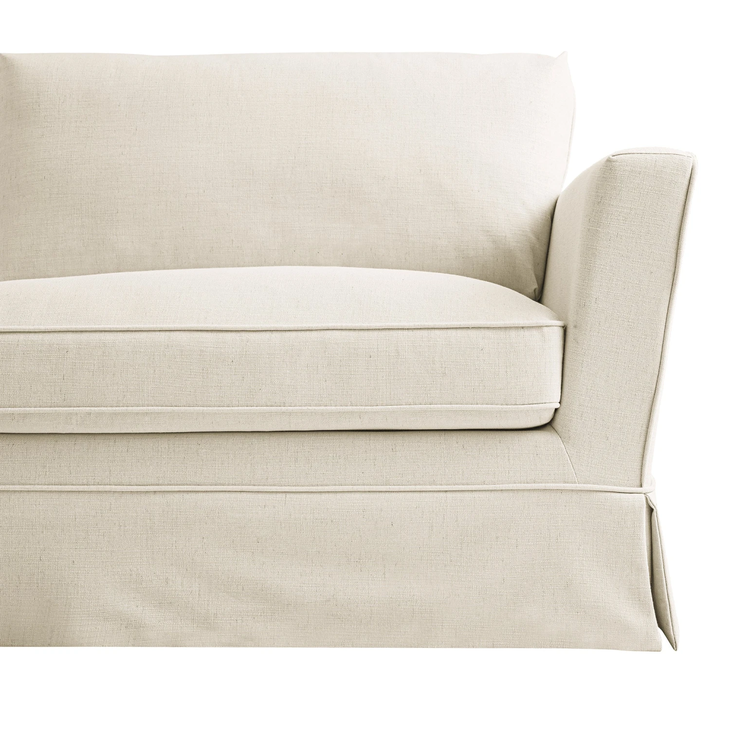 Fitz Skirted Large 3-Seater Sofa, Oatmeal Linen Blend 13 Fitz Skirted Large 3-Seater Sofa, Oatmeal Linen Blend - Image 13