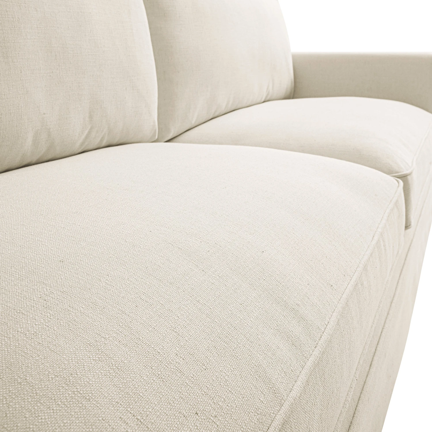 Fitz Skirted Large 3-Seater Sofa, Oatmeal Linen Blend 14 Fitz Skirted Large 3-Seater Sofa, Oatmeal Linen Blend - Image 14