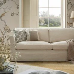 Fitz Skirted Large 3-Seater Sofa, Oatmeal Linen Blend 17 Fitz Skirted Large 3-Seater Sofa, Oatmeal Linen Blend -Daals Store SCSF 446 OAT LIN 3ST scene3