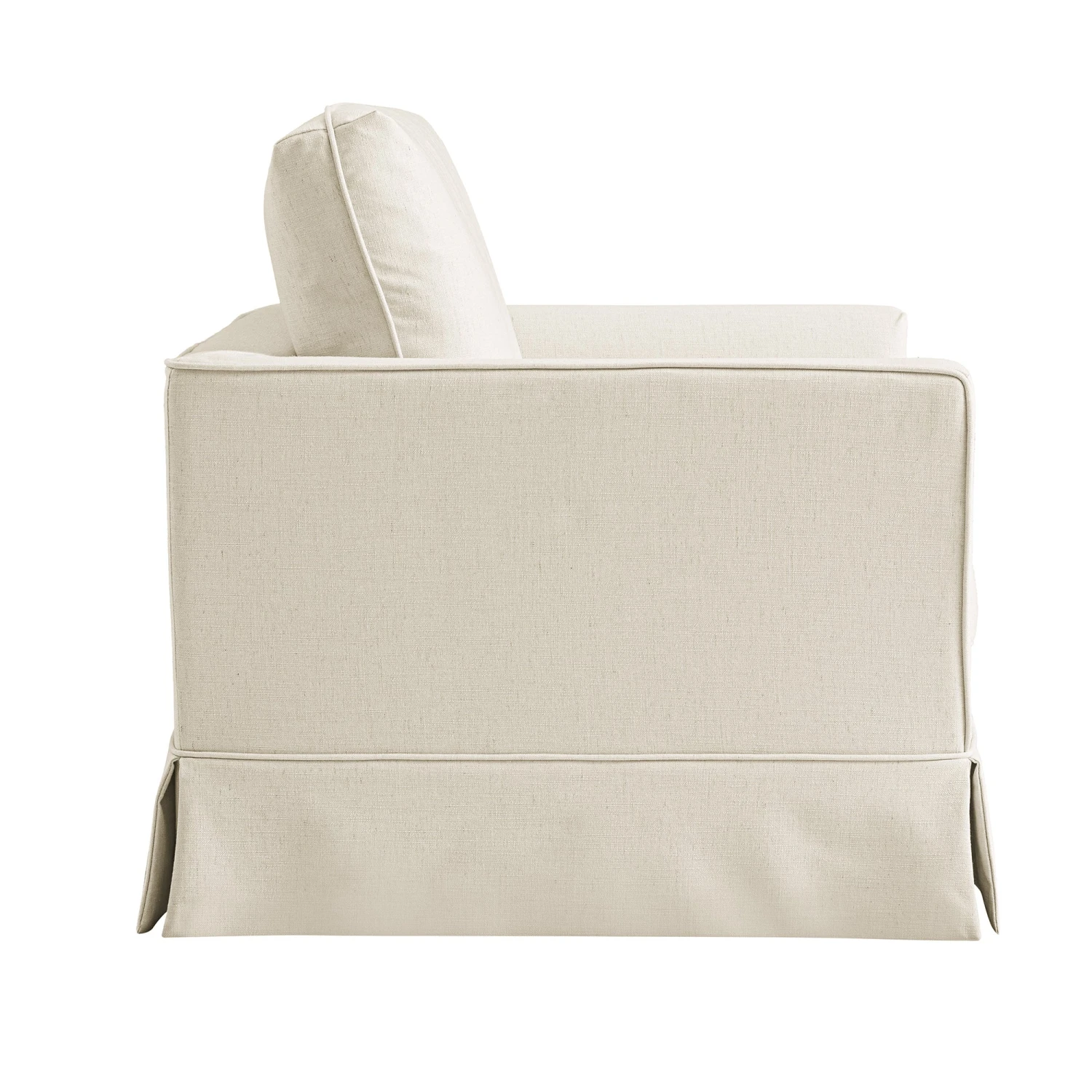 Fitz Skirted Loveseat, Oatmeal Linen Blend 10 Fitz Skirted Loveseat, Oatmeal Linen Blend - Image 10