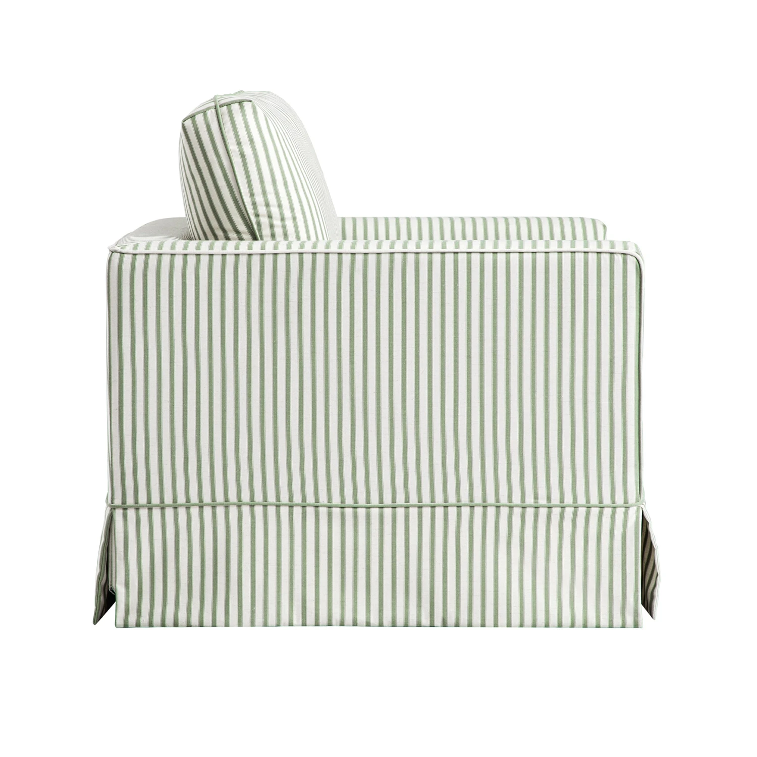 Fitz Skirted Armchair, Sage Striped Linen Blend 12 Fitz Skirted Armchair, Sage Striped Linen Blend - Image 12